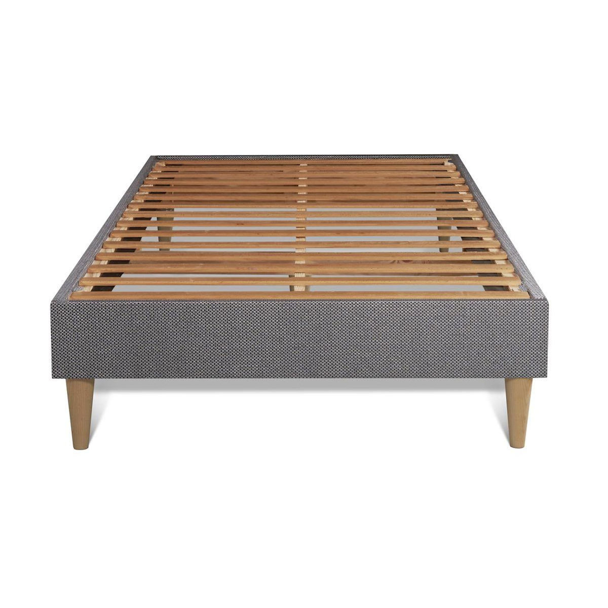 SEPTNUITS Matelas + sommier kit gris Memo Bio Mousse à mémoire de forme Maxi épaisseur Déhoussable