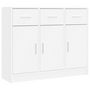 Voir la diapositive 2 : VIDAXL Buffet blanc 91x28x75 cm bois d ingénierie