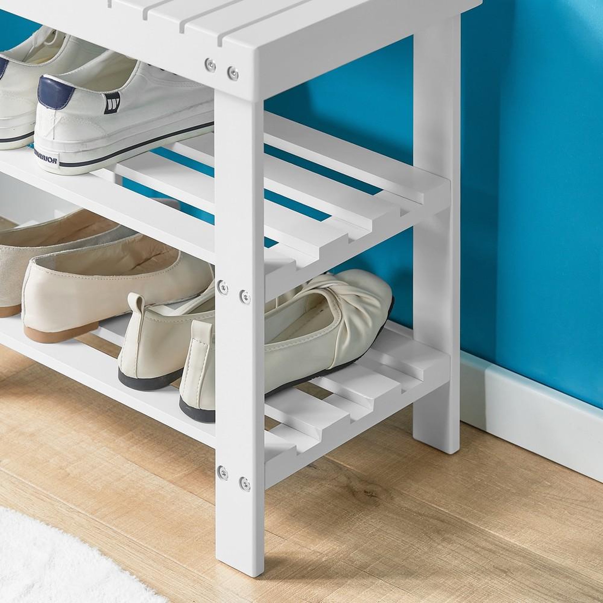 Voir la diapositive 5 : SOBUY SoBuy - Banc de rangement à chaussures avec 2 étagères - Nordique - FSR02-K