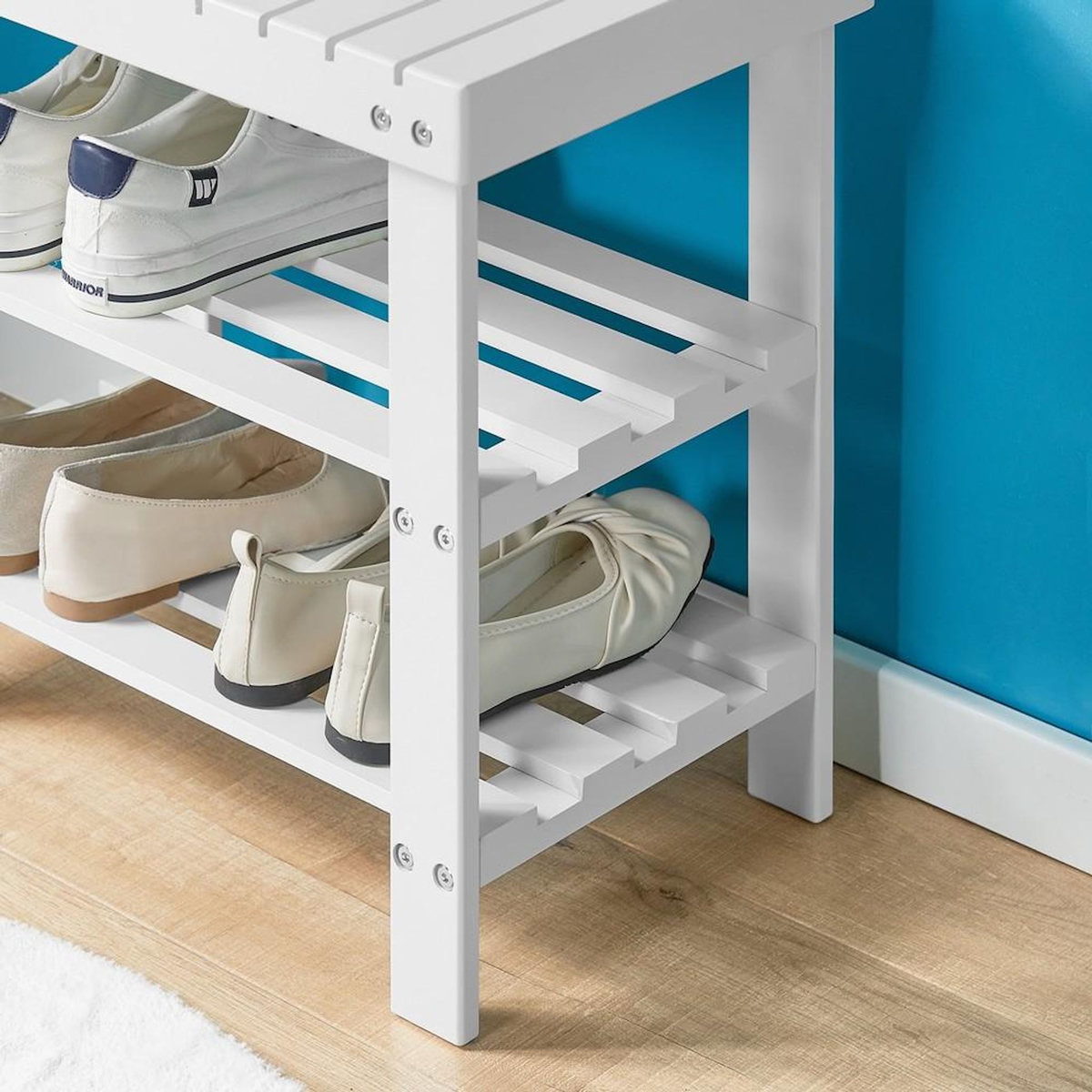 SOBUY SoBuy - Banc de rangement à chaussures avec 2 étagères - Nordique - FSR02-K