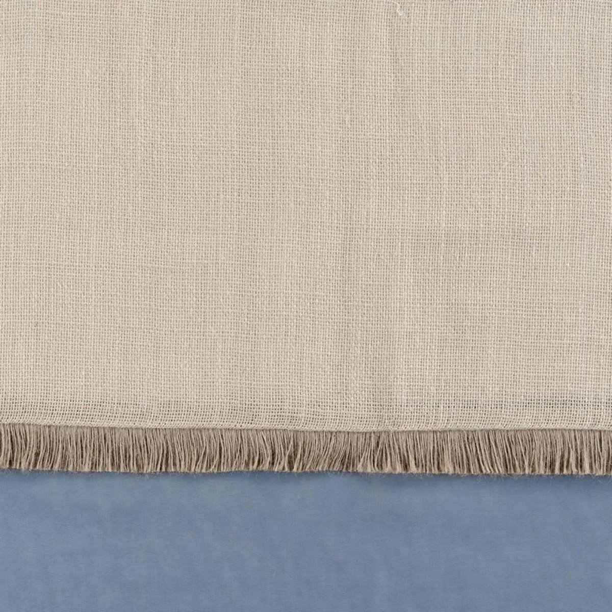 Douceur d'Intérieur Voilage à œillets 140x240 sable top jute Greenybel bleu