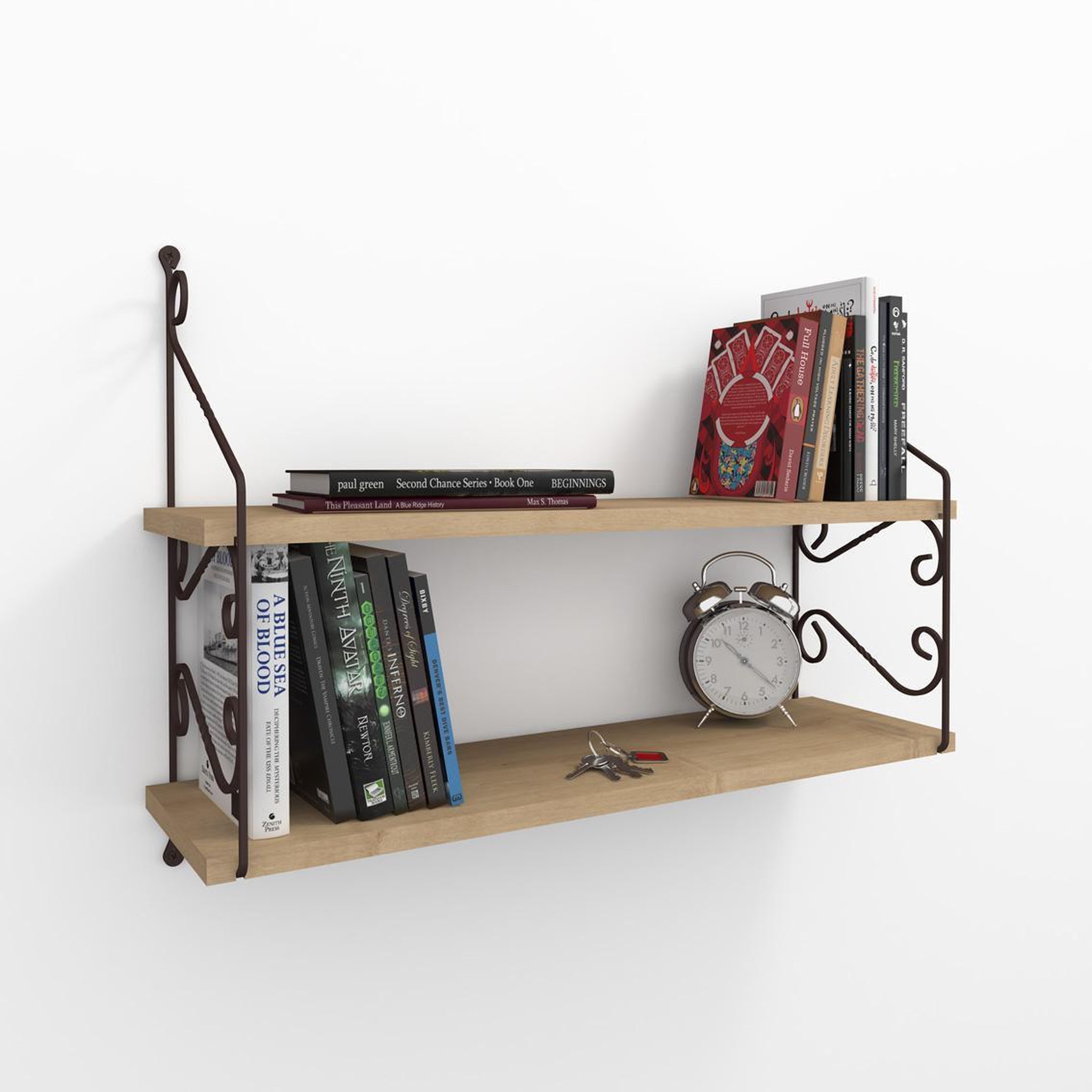 Voir la diapositive 2 : Habitat et Jardin Étagère murale en bois  seramoni  - 72 x 22 x 51 cm - chêne