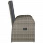 Voir la diapositive 5 : VIDAXL Chaise inclinable de jardin 2pc et coussins Resine tressee Gris