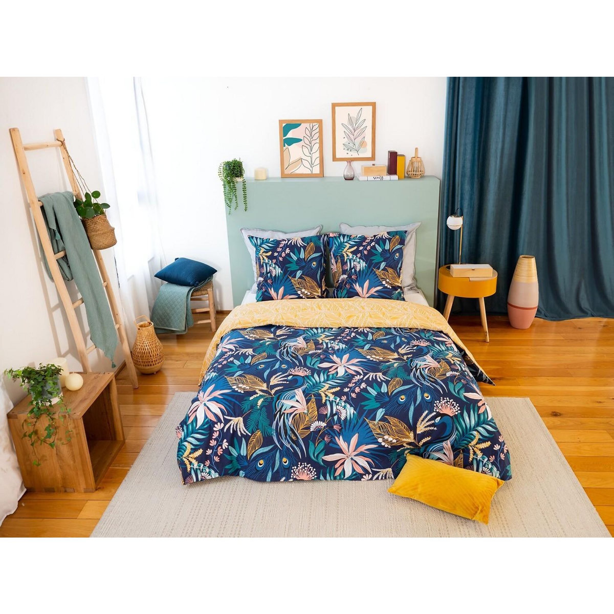 Home collection Parure housse de couette 100% coton 57fils Aglae