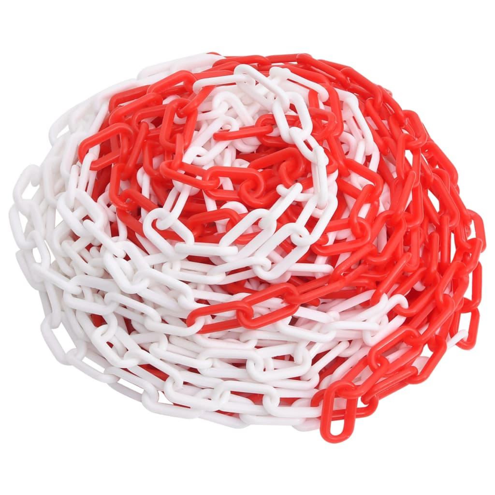 VIDAXL Chaîne d'avertissement Rouge et blanc 30 m Ø4 mm Plastique