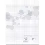 AUCHAN Cahier piqué polypro 24x32cm 96 pages grands carreaux Seyes blanc motif ronds