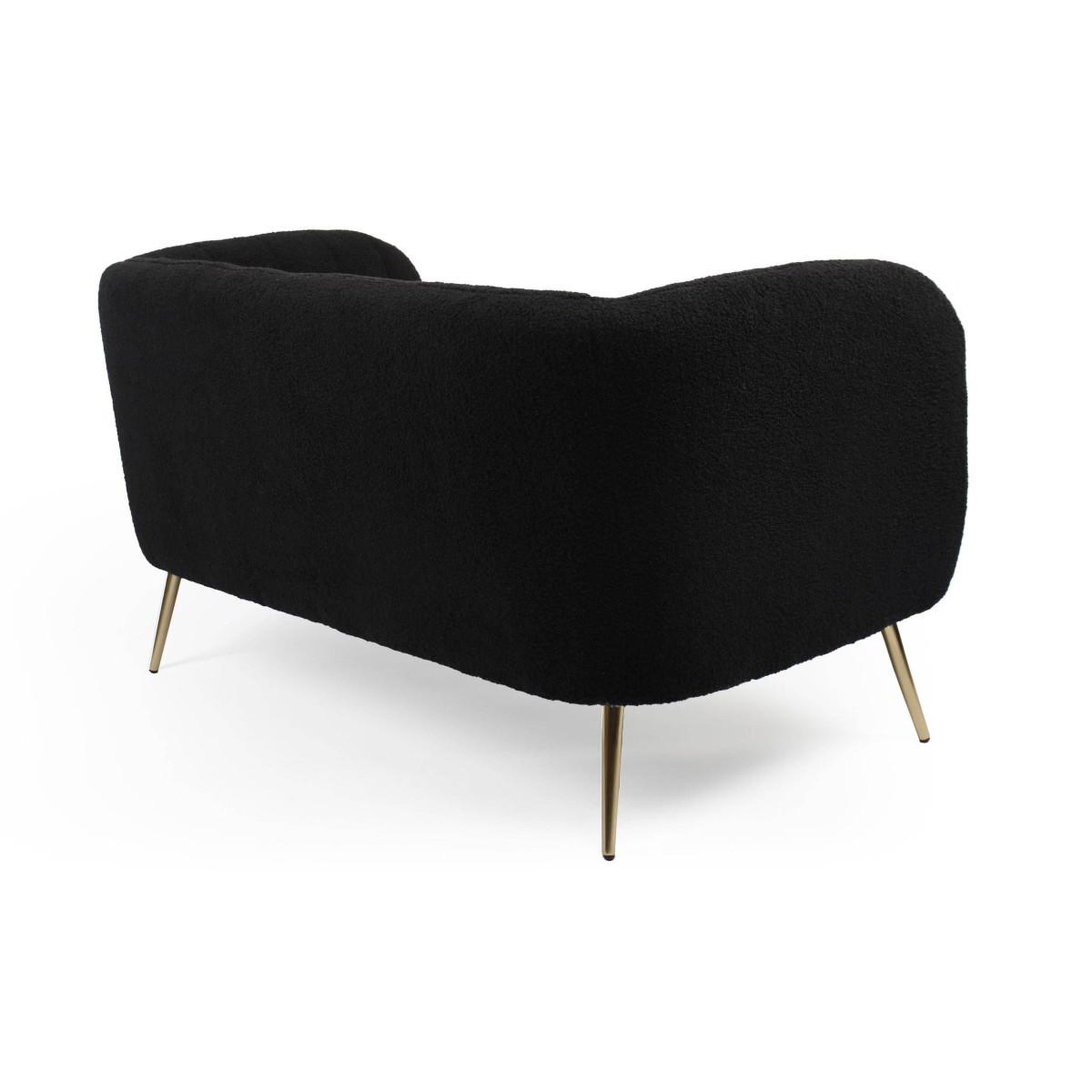 Voir la diapositive 4 : Paris Prix Canapé 2 places bouclette  reuben  128cm noir