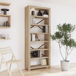 VIDAXL Bibliotheque 7 niveaux 80x30x200 cm Bois solide d'acacia