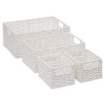 FIVE Lot de 4 Paniers de Rangement  Costa  32cm Blanc