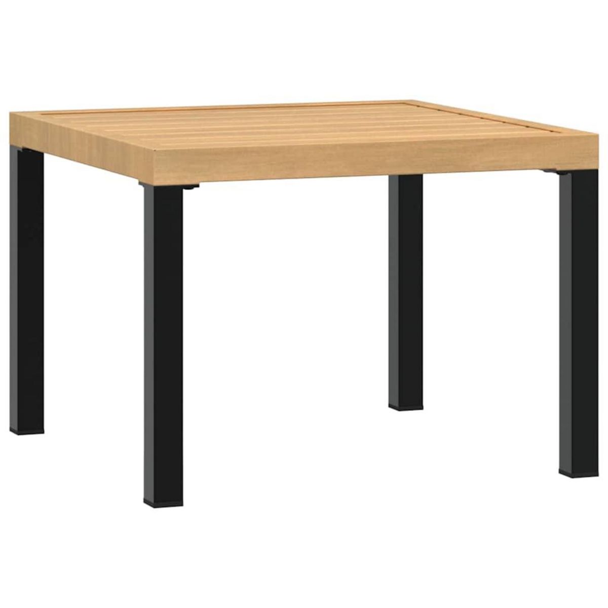 VIDAXL Table basse de jardin noir 55x55x39,5 cm acier enduit de poudre