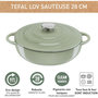 Voir la diapositive 3 : TEFAL Cocotte Fonte LOV sauteuse 28cm vert