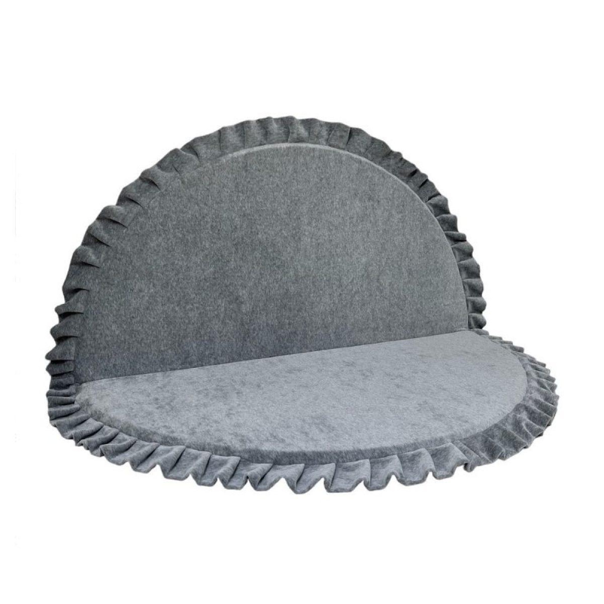 MONIO FOR KIDS Tapis de jeu pliable en velours 125 rond gris