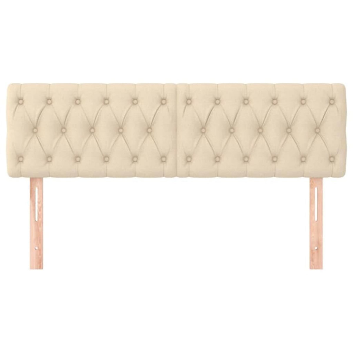 VIDAXL Tetes de lit 2 pcs Creme 80x7x78/88 cm Tissu