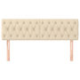 Voir la diapositive 3 : VIDAXL Tetes de lit 2 pcs Creme 80x7x78/88 cm Tissu