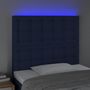 Voir la diapositive 3 : VIDAXL Tete de lit a LED Bleu 100x5x118/128 cm Tissu