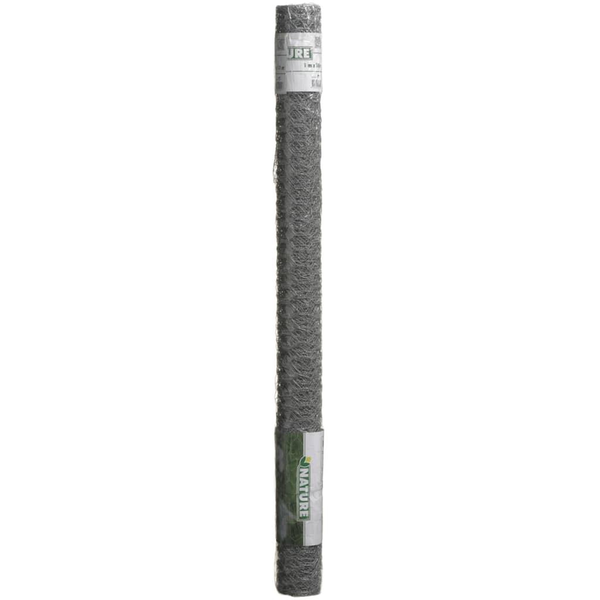 Voir la diapositive 3 : NATURE Nature Grillage metallique hexagonal 0,5x2,5 m 25 mm Acier galvanise