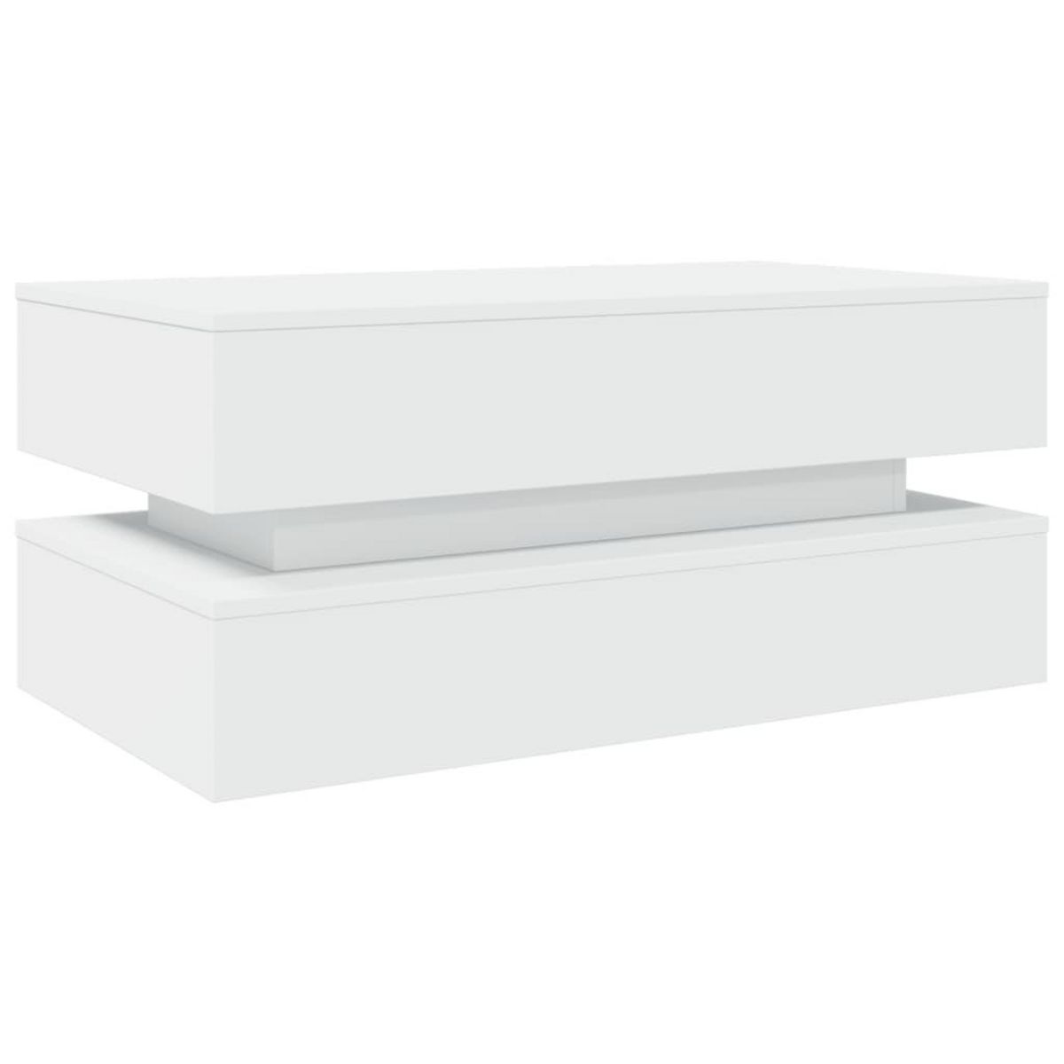 VIDAXL Table basse avec lumieres LED blanc 90x50x40 cm