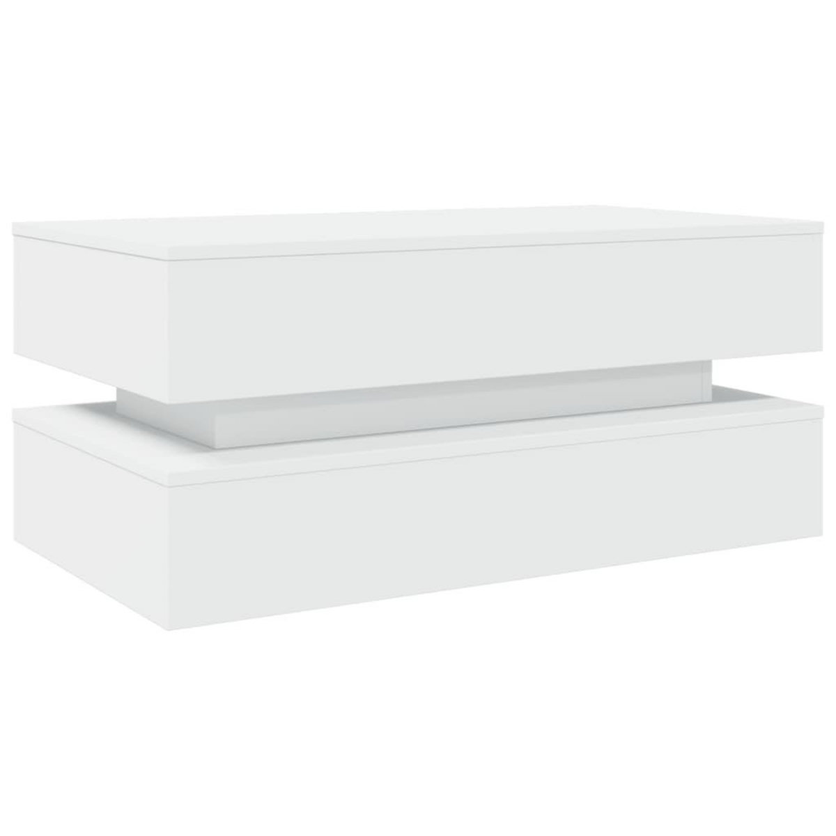 VIDAXL Table basse avec lumieres LED blanc 90x50x40 cm
