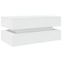 Voir la diapositive 3 : VIDAXL Table basse avec lumieres LED blanc 90x50x40 cm