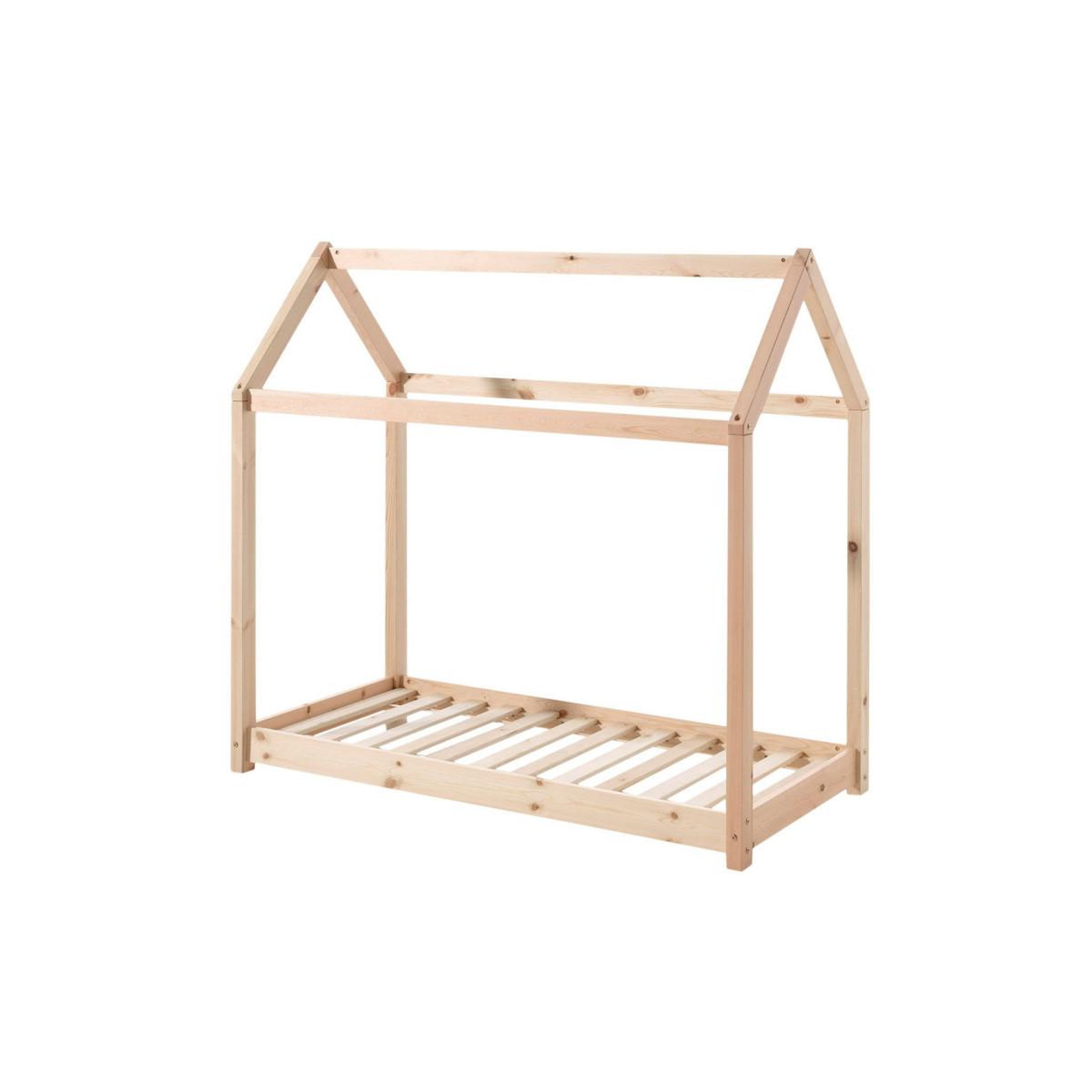 Voir la diapositive 2 : Paris Prix Lit enfant & matelas  cabane  70x140cm naturel
