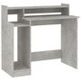 Voir la diapositive 3 : VIDAXL Bureau et lumieres LED Gris beton 97x45x90 cm Bois d'ingenierie