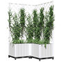 Voir la diapositive 3 : VIDAXL Jardiniere avec treillis Blanc 80x80x136 cm PP