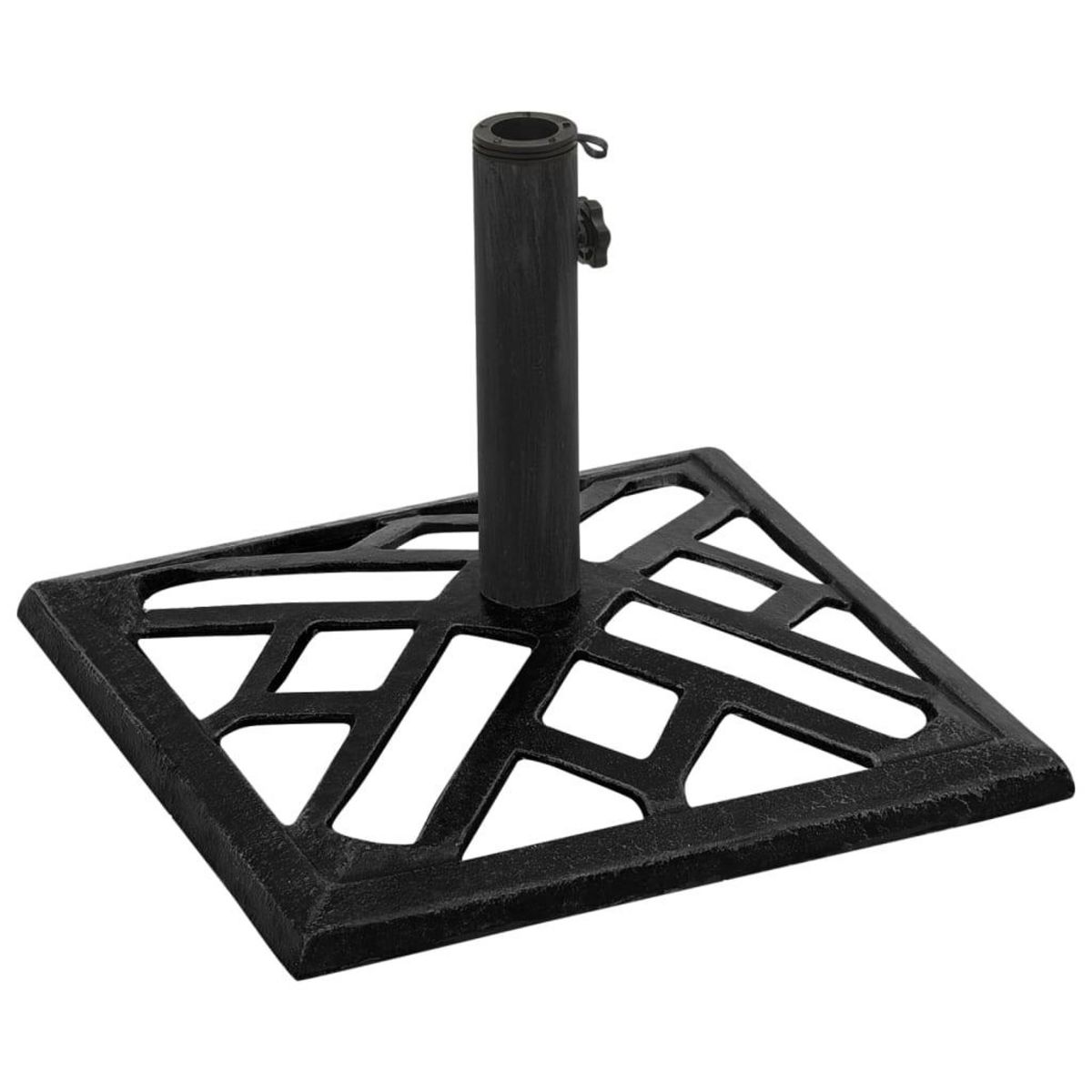 VIDAXL Socle de parasol Noir 44x44x31 cm Fonte