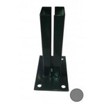 CENTRALE BRICO Platine GRISE pour poteaux carrés de portillon barreaudé