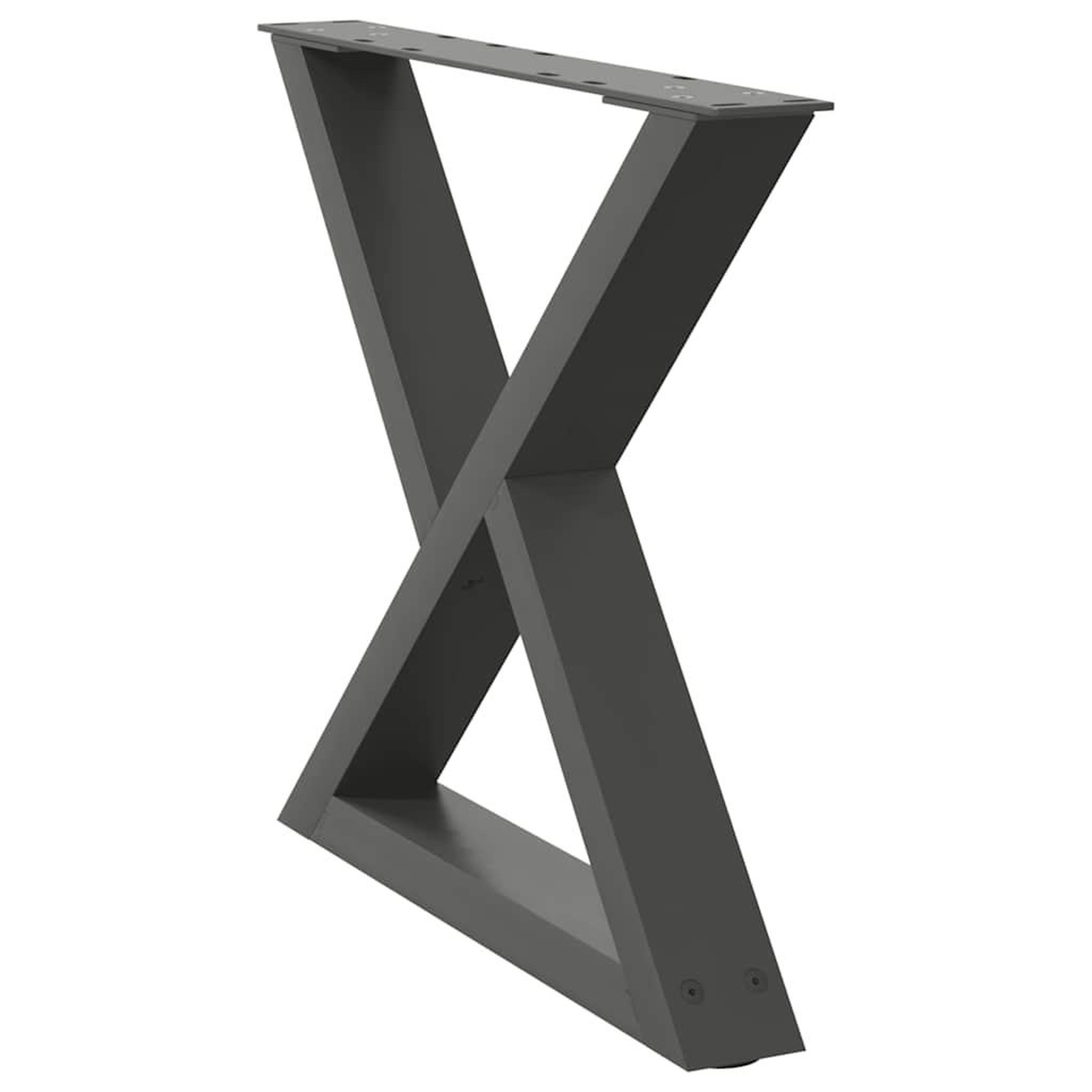 Voir la diapositive 4 : VIDAXL Pieds de table basse 2 pcs anthracite 60x(42-43,3) cm