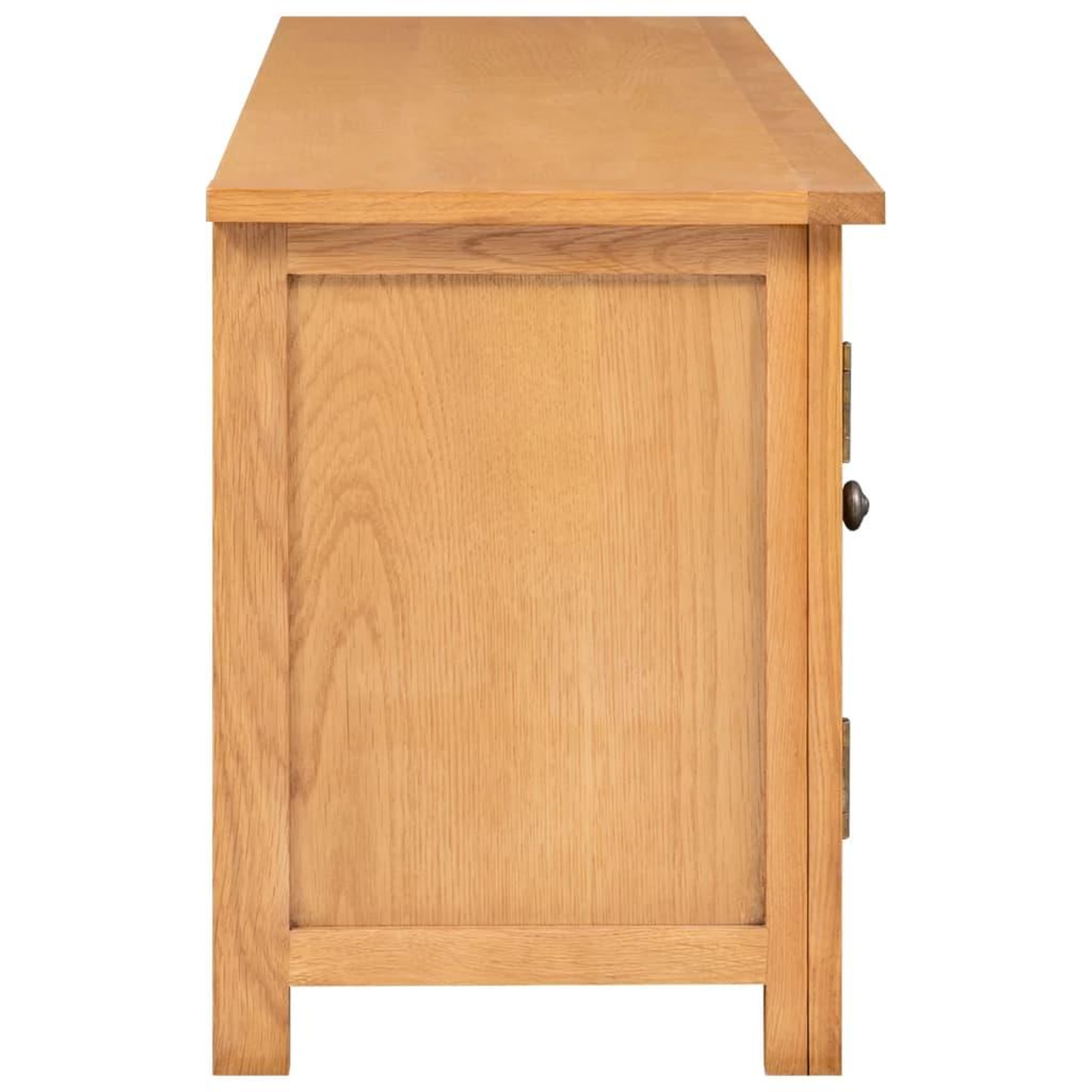 Voir la diapositive 4 : VIDAXL Meuble tv 110x35x44 cm bois de chene massif