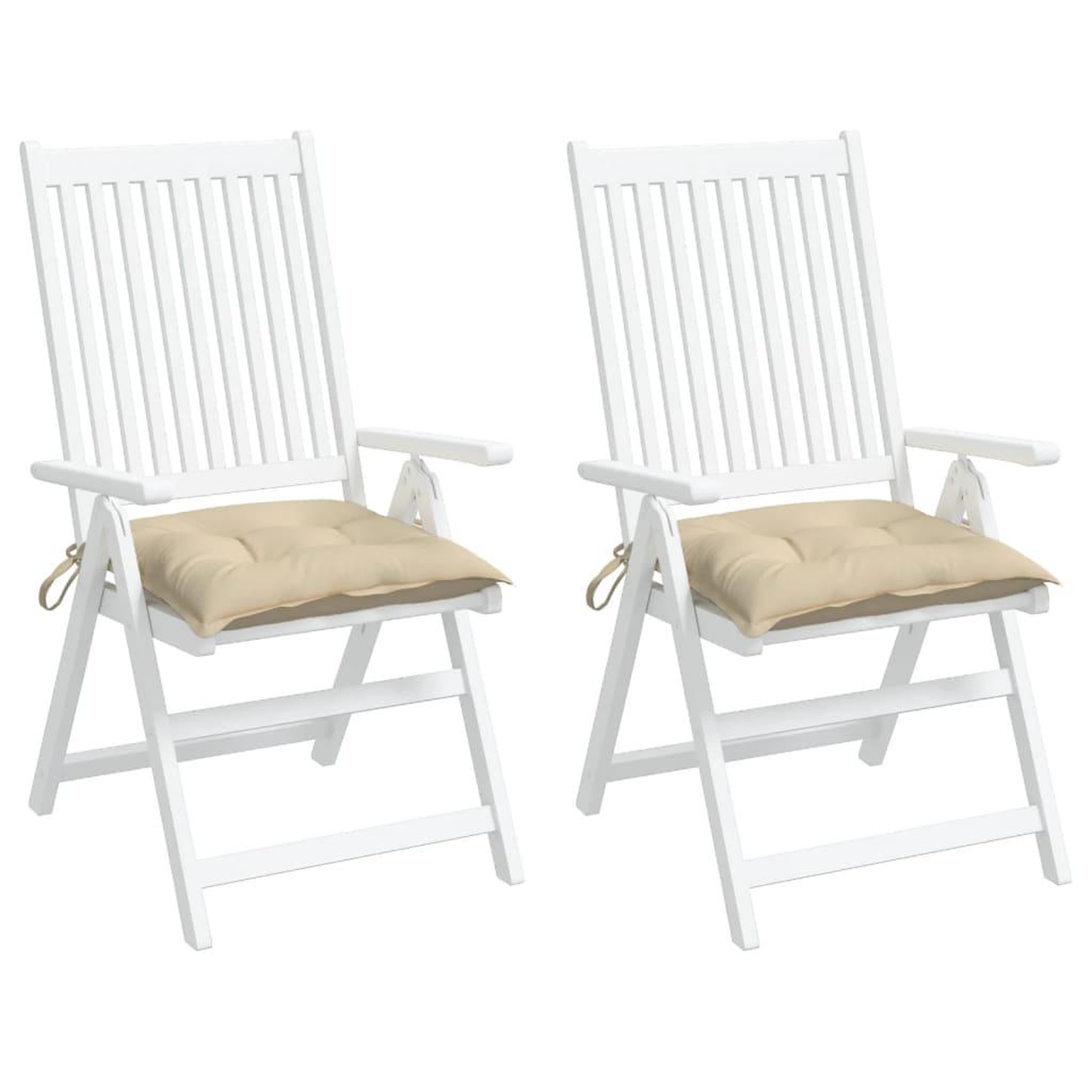 Voir la diapositive 4 : VIDAXL Coussins de palette lot de 2 beige 50x50x7 cm tissu oxford