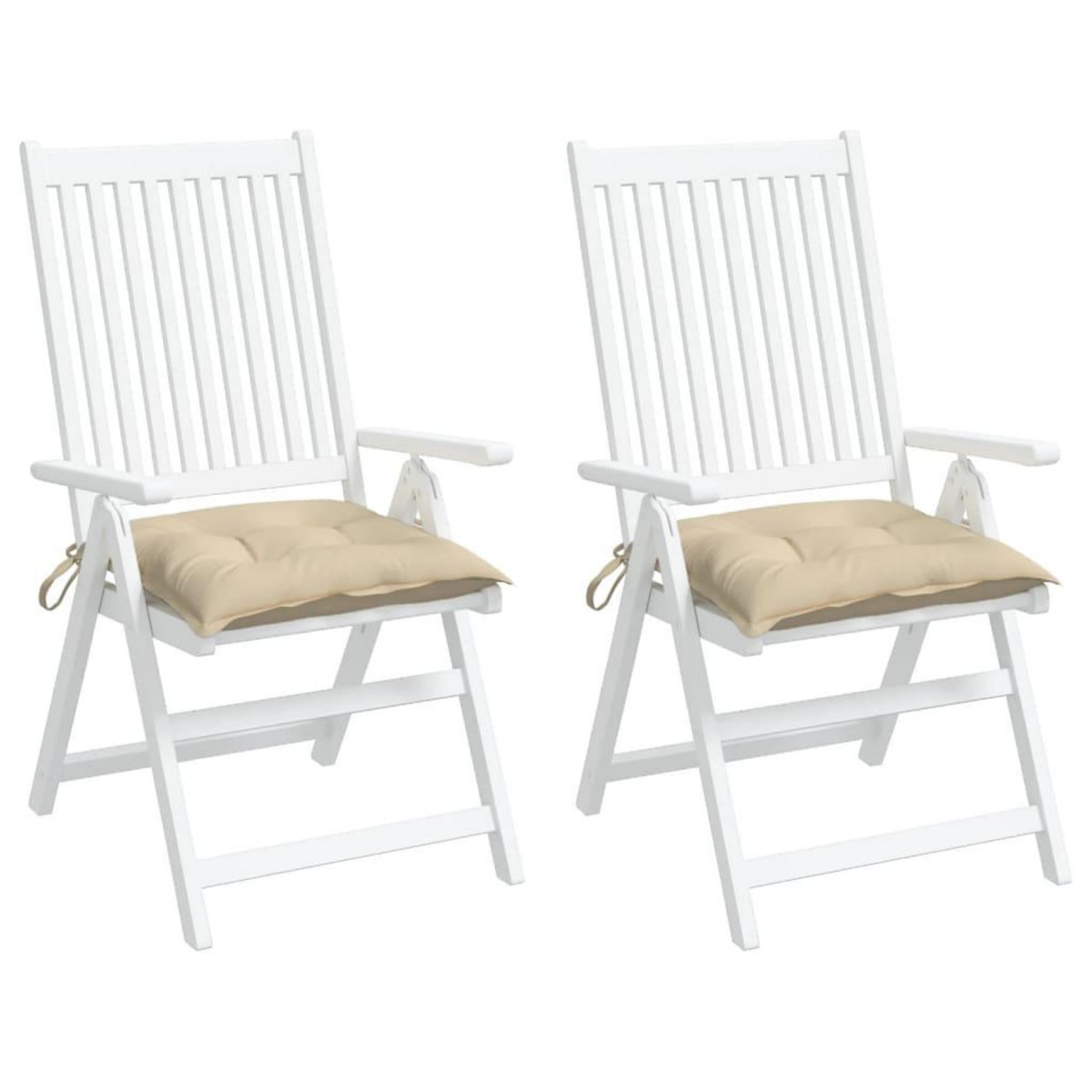 VIDAXL Coussins de palette lot de 2 beige 50x50x7 cm tissu oxford