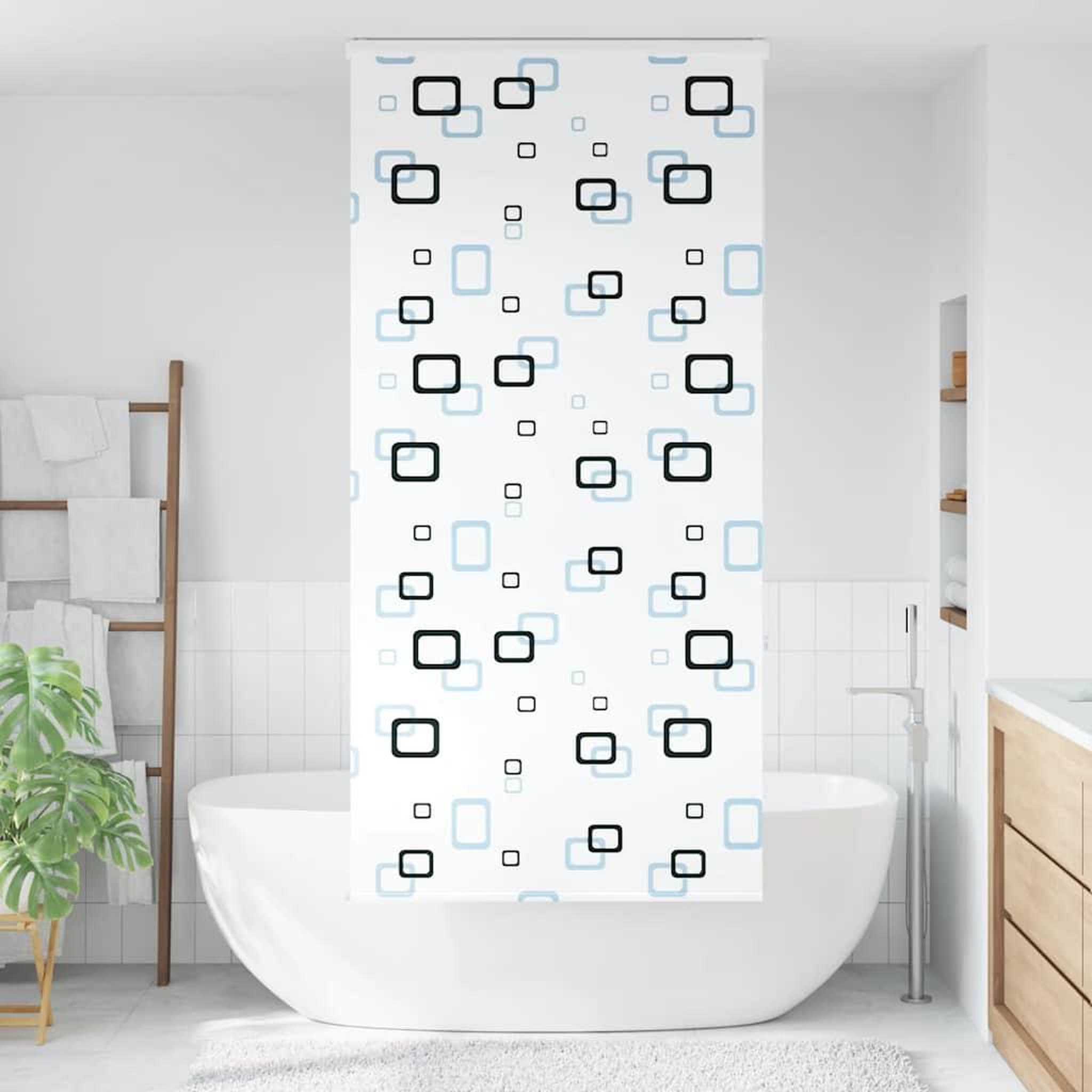 Voir la diapositive 2 : VIDAXL Store enrouleur de douche avec cassette largeur du tissu 106 cm
