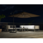 Voir la diapositive 5 : CONCEPT USINE Parasol déporté LED 3 x 3 m chocolat SOLENZARA
