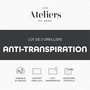 Voir la diapositive 4 : ATELIERS DU NORD Lot de 2 oreillers Anti-transpiration