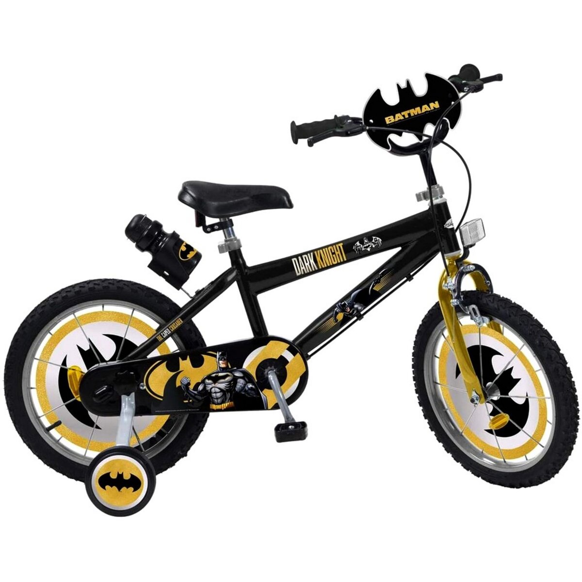 Velo 16 pouces Batman 5 7 ans Stabilisateur pas cher Auchan