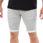 PANAME BROTHERS Short Gris Clair/Blanc Homme Paname Brothers FLORENCE. Coloris disponibles : Blanc