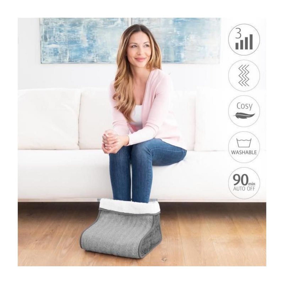 Medisana Chauffe-pieds - MEDISANA - FW 150 - 6 niveaux de température - Minuteur - Lavable - Rechauffe et soulage