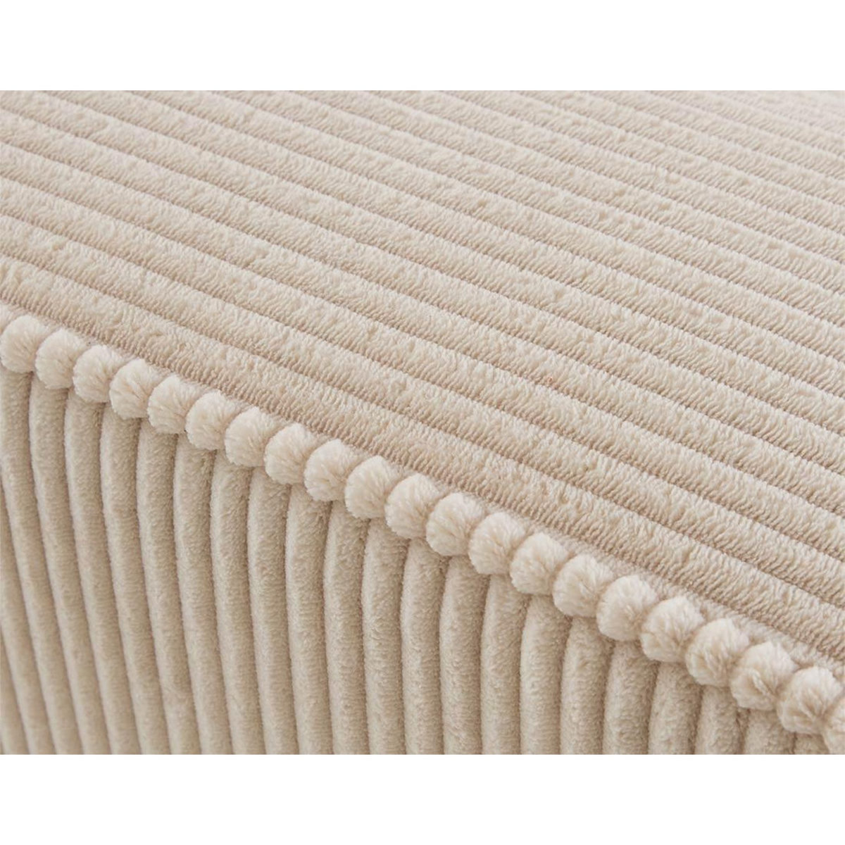 BEST MOBILIER Topaze - canapé droit 4 places avec double méridienne - assise profonde - en velours côtelé