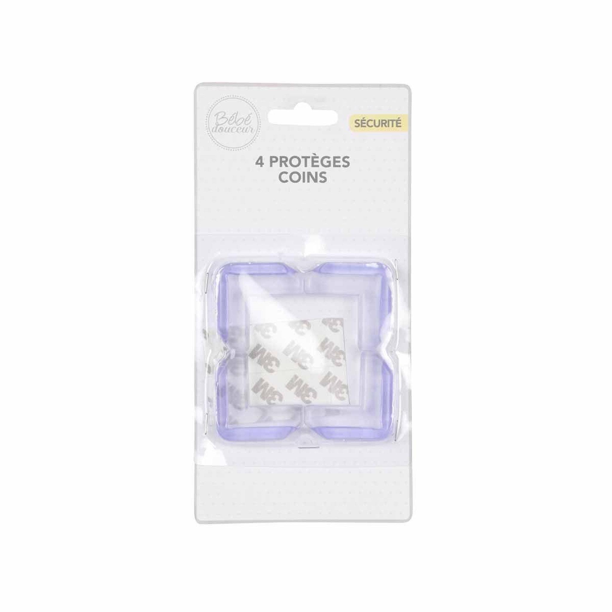 Voir la diapositive 2 : BEBE DOUCEUR Lot de 4 protèges coins  sécurité bébé  4cm transparent