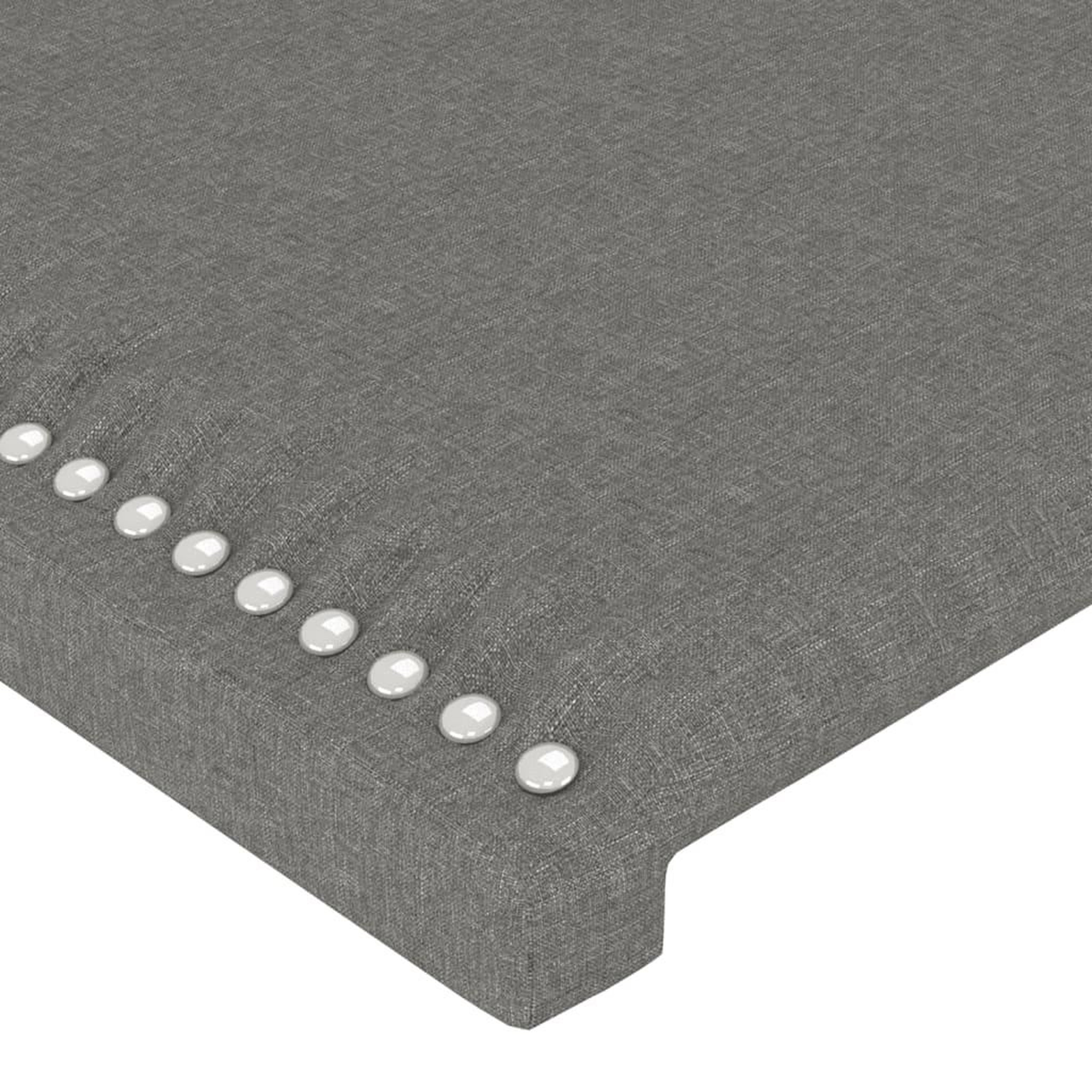 Voir la diapositive 5 : VIDAXL Tete de lit a LED Gris fonce 103x16x118/128 cm Tissu