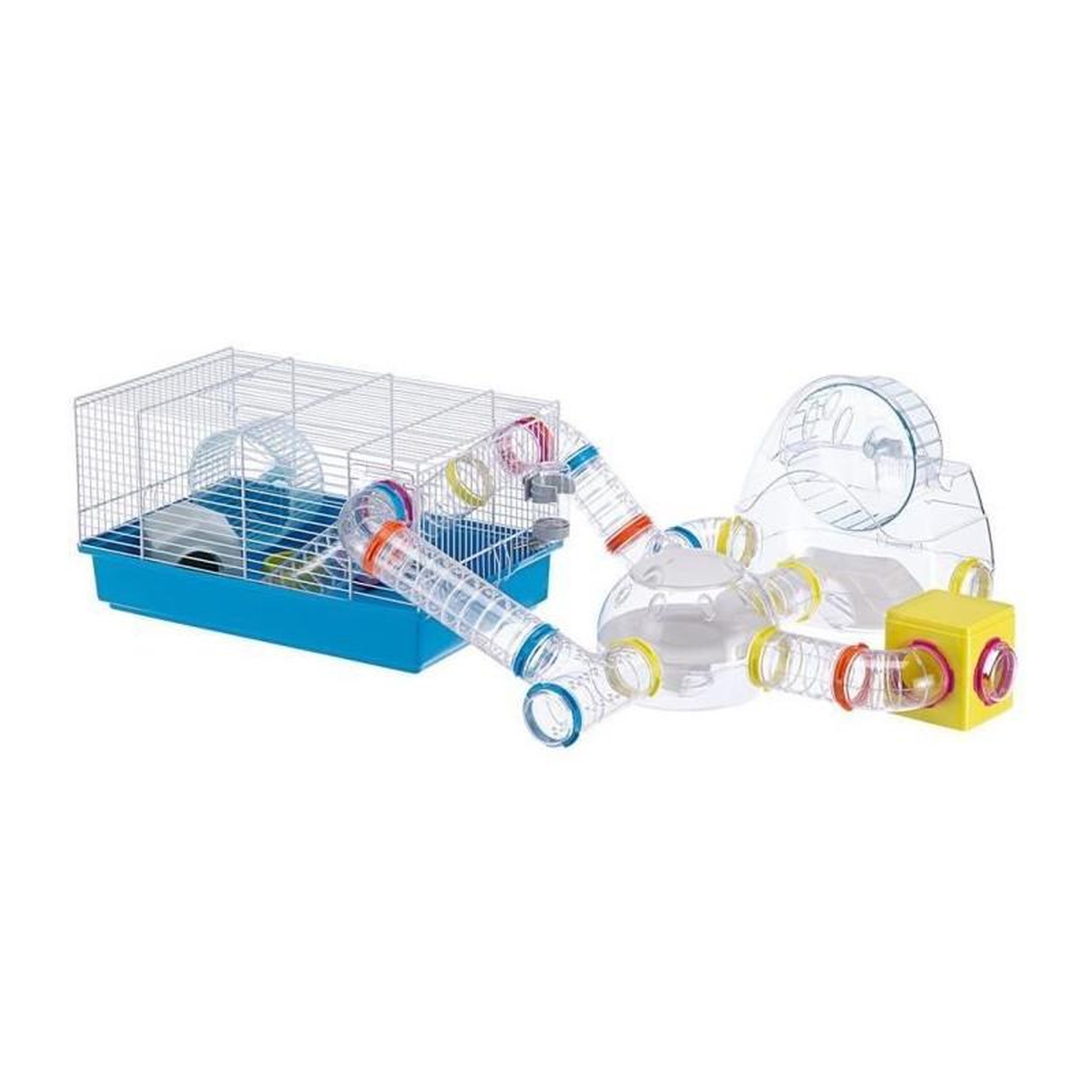 Voir la diapositive 2 : Ferplast Cage - FERPLAST - PAULA TUBE LINE - 46 x 29,5 x 24,5 cm - Bleu