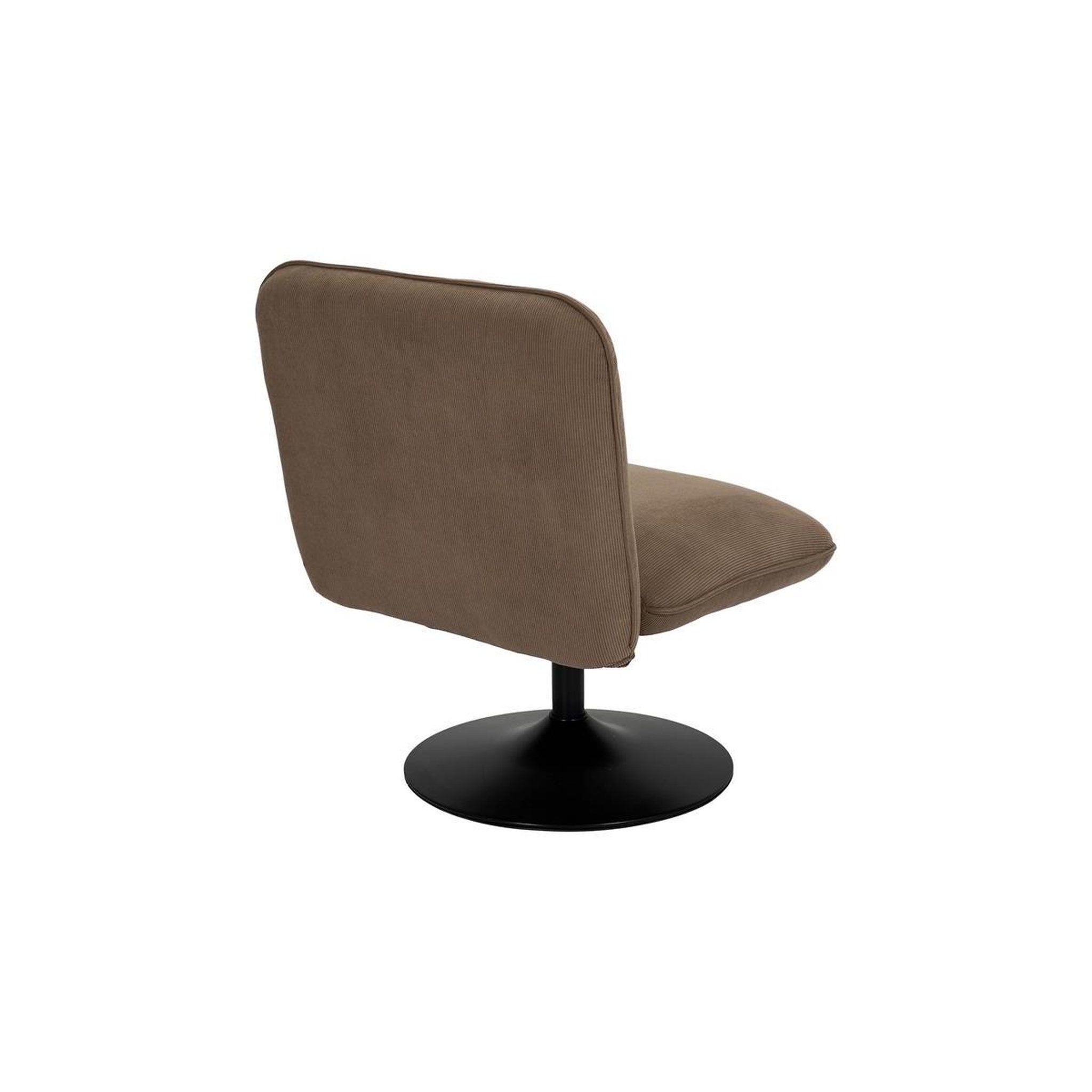 Voir la diapositive 5 : The Home Deco Factory Fauteuil pivotant côtelé  jules  79cm taupe