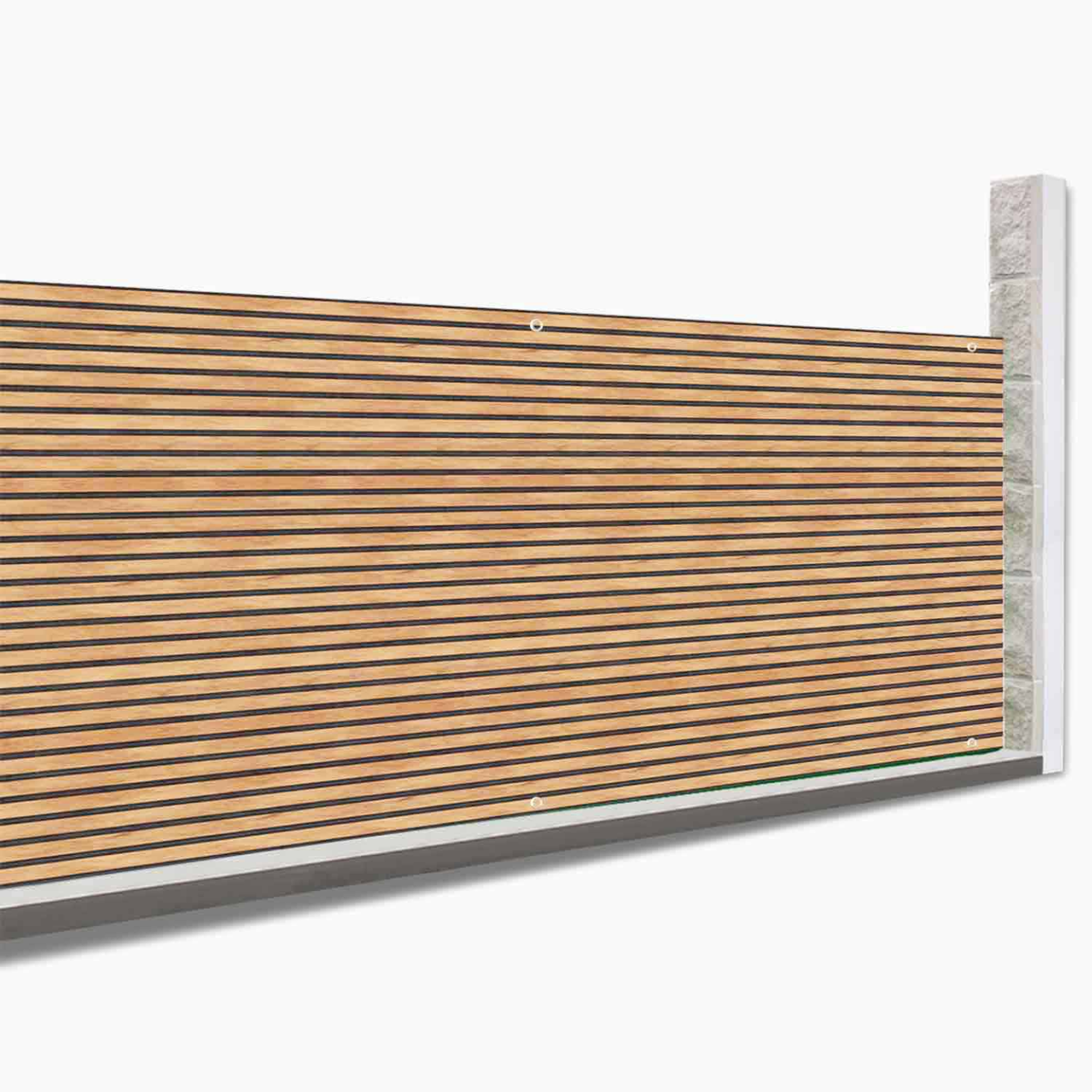 ID MARKET Brise vue occultant 1,5 x 10 m effet claustra en bois 160 gr/m²