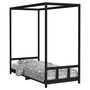 Voir la diapositive 2 : VIDAXL Cadre de lit pour enfants noir 90x200 cm bois de pin massif