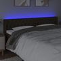 Voir la diapositive 4 : VIDAXL Tete de lit a LED Marron fonce 203x16x78/88 cm Tissu