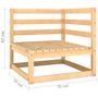 Voir la diapositive 6 : VIDAXL Canape a 2 places de jardin Bois de pin solide