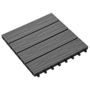 Voir la diapositive 3 : VIDAXL Carreau de terrasse en relief 11 pcs WPC 30x30 cm 1 m^2 Gris