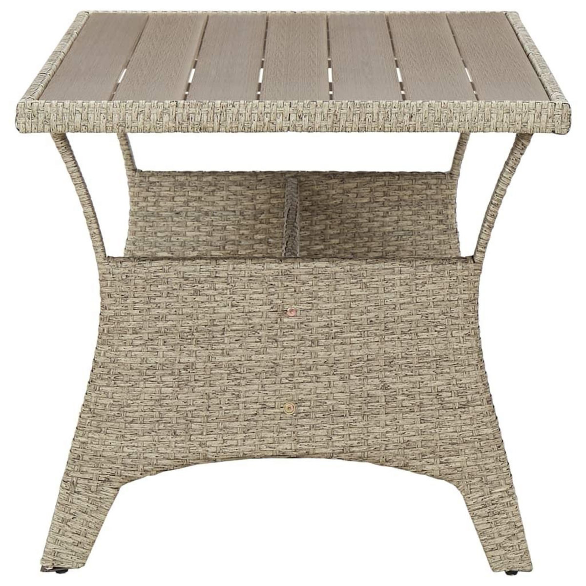 VIDAXL Table de jardin Gris 120x70x66 cm Resine tressee