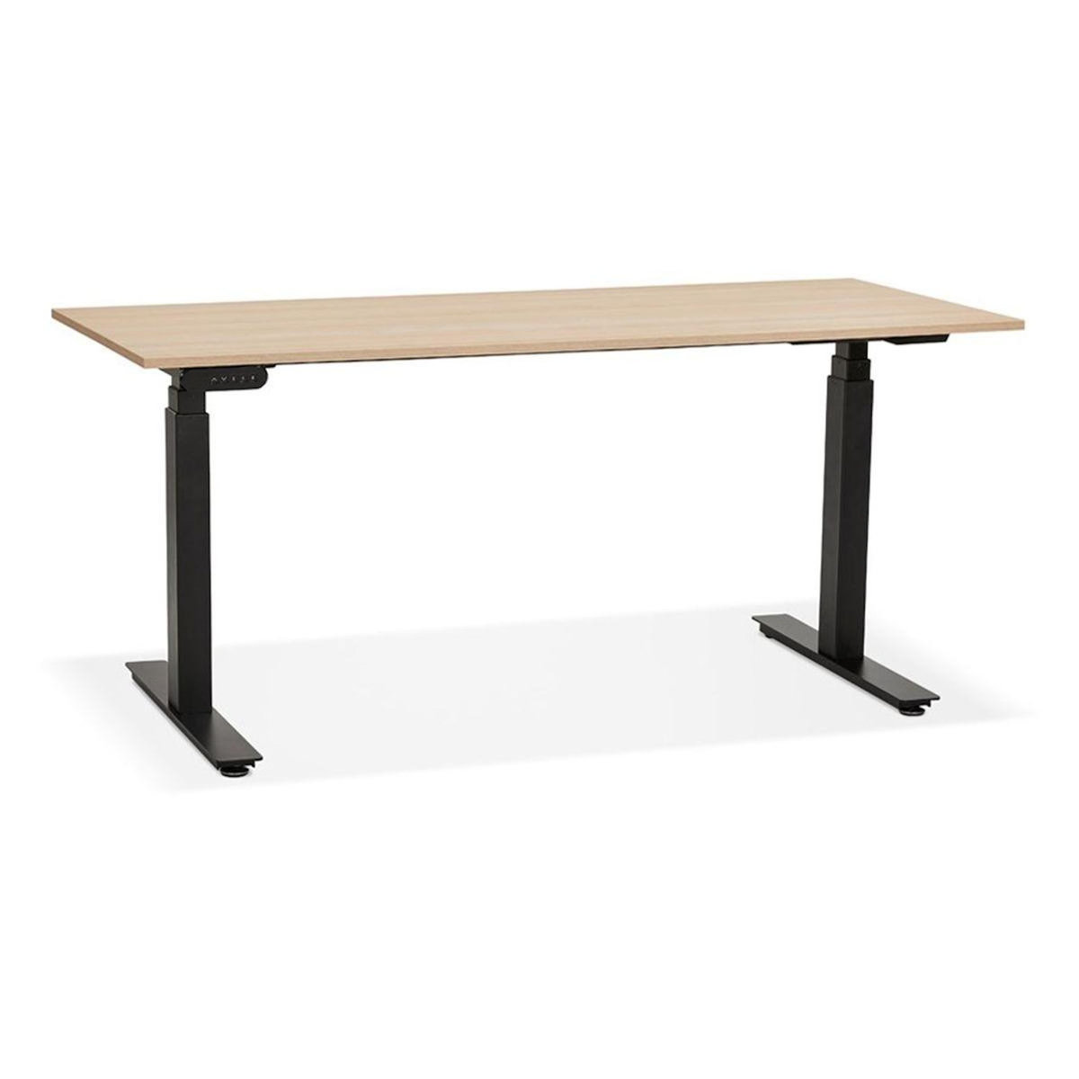 Paris Prix Bureau Ergonomique Réglable  Électrique  140cm Naturel & Noir